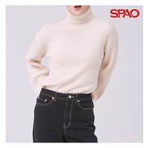 여성 골지 터틀넥 스웨터