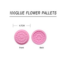 20/50/100pcs 일회용 플라스틱 꽃 홀더 스티커 접착제 팔레트 접목 도구 속눈썹 메이크업, 한개옵션1, 03 Pink-100