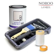 하우홈 노루 친환경 수성 페인트 벽면용1L 부자재세트, 아이보리 기본형 세트, 1l