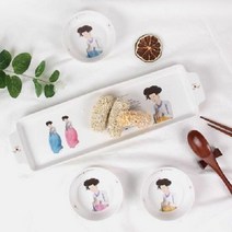 신윤복 미인도 전통기법 도자기 드레싱잔 홈 식기세트, 본상품선택