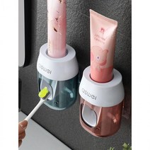 Q1080501 벽걸이 치약 짜기 짜개 자동 디스펜서 펌핑기, 퍼플