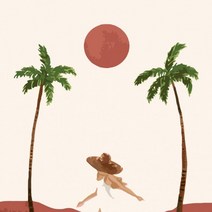 [미쓰미쓰][하모니아트]DIY 유화그리기 그림그리기 세트 유화페인팅 40x50 해변의 여인/특 가 세 일, 01. 몬스테라