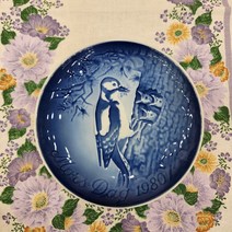 (엔틱빈티지) 로얄코펜하겐 1980년 빙앤그뢴달 B&G 마더스데이 어머니의날 기념접시