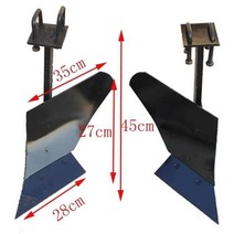경운기 쟁기 감자 캐는 기계 배토기 고랑 밭갈이, (큰 네 바퀴) 확장 강철 중간쟁기 밭고랑, 1개