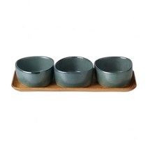 북유럽 아이다 Aida 로 오가닉 볼 보울 그릇 세트 & 우드 Wouden 쟁반 트레이 Northern Green