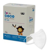 아이코코 비말 차단용 마스크 소형L KF-AD, 25매입, 1박스, 화이트