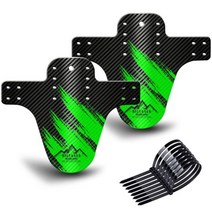 nicedack 머드 가드 산악 자전거 스플래시 전방 및 후, 녹색 2PCS