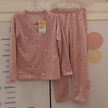(투키즈)꾸시꾸시 인천점 여아 기능성 발열포근 기모9부내의~촉감이 보들보들@@ 가볍고 보온성이 뛰어나 잠이솔솔@@ 발열기모 실내복 세트