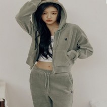 후아유 후아유 여성 골지 스티브 후드집업 (셋업) WHMZC4T22F