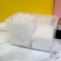 VEDANA 2구 화장솜케이스 투명사각케이스