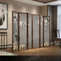 현대식 호텔 병풍 칸막이 고급진 병풍 파티션 인테리어 소품 거실 현대식 병풍, 그린 A-027