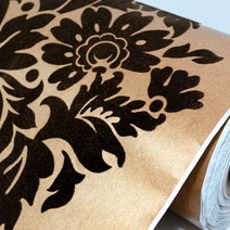 현대시트 현대 포인트점착시트 벨벳 시트지, 다마스크_골드(VV-24018)