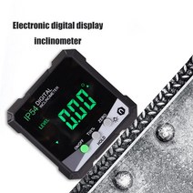 디지털각도기 전자 경사계 각도계 수평계 ip54 490 ° 휴대용 디지털 lcd 백라이트 디지털 각도기 기울기 측정기 자기 각도 눈금자 베벨 new, 한개옵션0