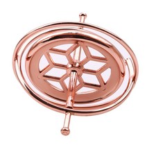 금속 자이로스코프 클래식 전통 완구매직 우주 물리학 과학 매직 큐브 소품샵, 02 rose gold
