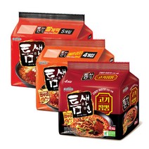 팔도 NEW 틈새라면 빨계떡 5입 + 틈새매운김치 4입 + 틈새고기짬뽕 4입 맛있는 라면 즉석 한끼 간식 밥 라멘 점심 박스 면 추천 종류 가격 차박 음식 여행 캠핑 야식, NEW 틈새라면 빨계떡 5입+매운김치4입+고기짬뽕 4입