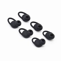 6 pcs 실리콘 이어 팁 이어 패드 이어 캡 교체 meizu ep51 이어폰 액세서리 용 이어 버드 안티 슬립 이어 후크, 검은색, [01] Black