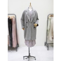 [써스데이아일랜드] 더블 여밈 헤어리 코쿤 핏 코트 T218MCT239W(1272185)