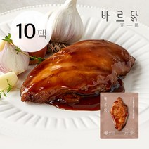 바르닭 소스품은 닭가슴살 찜닭맛, 100g, 10팩