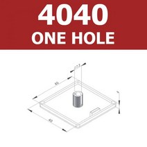 2020 2040 3030 4040 4080 4545 5050 6060 100100 EU 알루미늄 압출용 10PCS 블랙 나일론 프로파일 엔드 캡 커버 플레이트, 06-4040 one hole