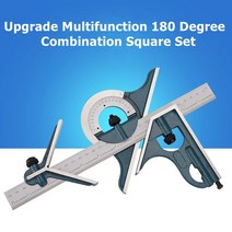 눈금자 게이지스테인레스 스틸 눈금자 본체 전문 사각형 레이저 교정 목공, 02 Upgrade Set_02 2 Packs