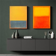 셀러허브_리빙 마크로스코 명화 인테리어 그림 액자 No13~24 캔버스 30호, 16번/30호65x91cm(캔버스액자옆면검정)