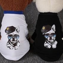 냐냐큐티 강아지옷 프렌치 불독 티셔츠 명품 푸들 말티즈 애견의류 S M L 2XL XXL 대형, 프렌치불독(블랙)
