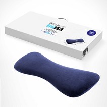 바른자세 꿀잠 메모리폼 쿠션 허리베개 허쉬, 네이비