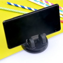 실리콘 소재 360도 회전 차량용 핸드폰 거치대, 미니써클차량용거치대, 블랙