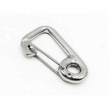 MARINE CITY 튼튼한 316 등급 스테인리스 스틸 와이어 게이트 카라비너 스프링 스냅 후크 10.2cm(4인치) 보트용 - RV - 백팩 - 캠핑 - 하이킹(1팩)