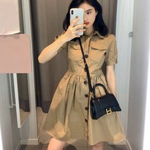 보헤미안 원피스 카고 여성 차오쿠 러블리블 클래식 프렌치 슬림핏 디자인감각 보이핏 볼륨 카라넥 2126296586