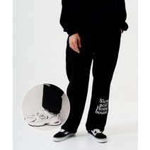 슬로우애시드 홈바운드 오버핏 스트링 맨투맨팬츠 바지 하의 블랙 HOME BOUND OVERFIT STRING SWEAT PANTS