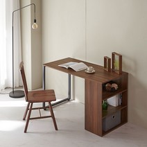 블루밍홈 맨티스수납책상 1200X600, 샌드월넛