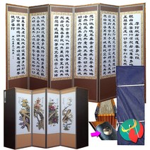 남원목기 제사용병풍 베스트, 42~~금사비단_반야-화조, 1개