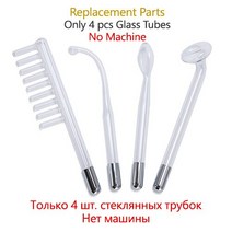 가정용 리프팅 얼굴 마사지기 고주파 4 IN1 기계 전극 유리 튜브 여드름 지팡이 스킨 케어 스팟 리무버 페, 09 4개 Tubes Orange, [09] 4 pcs Tubes Orange