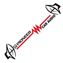 PIONEER 파이오니아 카오디오 데칼 튜닝 스티커, 1개, 화이트(중)