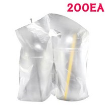 비닐캐리어 2구 200개 일회용캐리어 테이크아웃 캐리어 구캐리어 카페용품 커피용품 일회용품 무지 1204EA, 1, 1