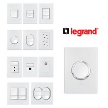 르그랑 아테오 화이트 스위치 방 벽 매립 콘센트 커버 교체 원형 사각 USB, 22.화이트_정원형 스위치 1구