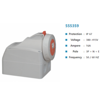 아남콘센트(3P+N+E 16A) 415V 555359 N상 노출(IP67)