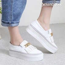 [디자이어로즈] 여자 대학생 장식 레더 태슬 슬립온 4cm (8066766)