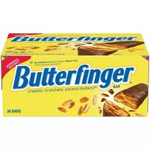 Butterfinger 버터 핑거 초콜렛 바 대용량 36개 (1.93kg) Candy Bar Chocolate
