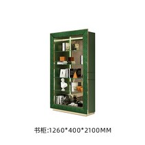 모던 책장 파티션 디스플레이 랙 스테인리스강 바닥 스탠 이탈리아 디자이너 바 캐비닛, [02] 라이트 그린