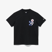 M 뉴에라반팔티 NQC 13338662 MLB 핀 버튼 LA 다저스 티셔츠 블랙