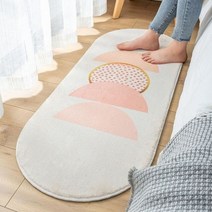 북유럽 침대 옆 발 매트 긴 카펫 기하학 무지개 미끄럼 도어 거실 바닥 스트라이프 러그 침실, 40x100cm XS, N14