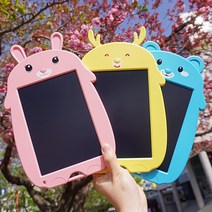동물 LCD 8.5인치 패드 전자 메모 노트 그림그리는 전자스케치북, 03_노란 사슴