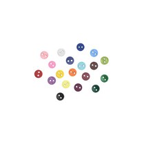 퀼트패키지 부자재 원형 동그라미 미니 단추 6mm 50개, 레드