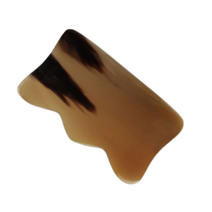 물소뿔 밀랍수지 로즈쿼츠 나무 지압 괄사 마사지 도구, 22)물소뿔 백각 사각괄사, 1개