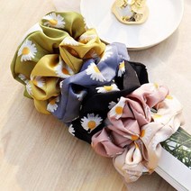 도매팜 3+3 자연스럽게 머리 묶을 때 필수 아이템! 플라워 패턴 곱창밴드 머리끈 헤어끈