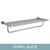 욕실 액세서리 스테인레스 스틸 광택 수건 선반 화장지 홀더 비누 걸이 칫솔 로브 후크, Towel Rack