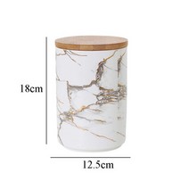 양념통추천 이케아오일병 이케아양념통 통후추그라인더 뚜껑이있는 유럽 세라믹 항아리 시리얼 디스펜서 대리석 질감 스낵 저장 탱크 향신료 주최자 랙 홈 인테리어 현대, 크기가 큰