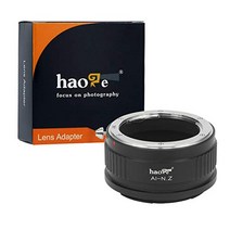 Haoge-수동 렌즈 마운트 어댑터 니콘 Nikkor F / AI AIS D 렌즈용 Z6 Z7 과 같은 Nikon Z 카메라용 호환
